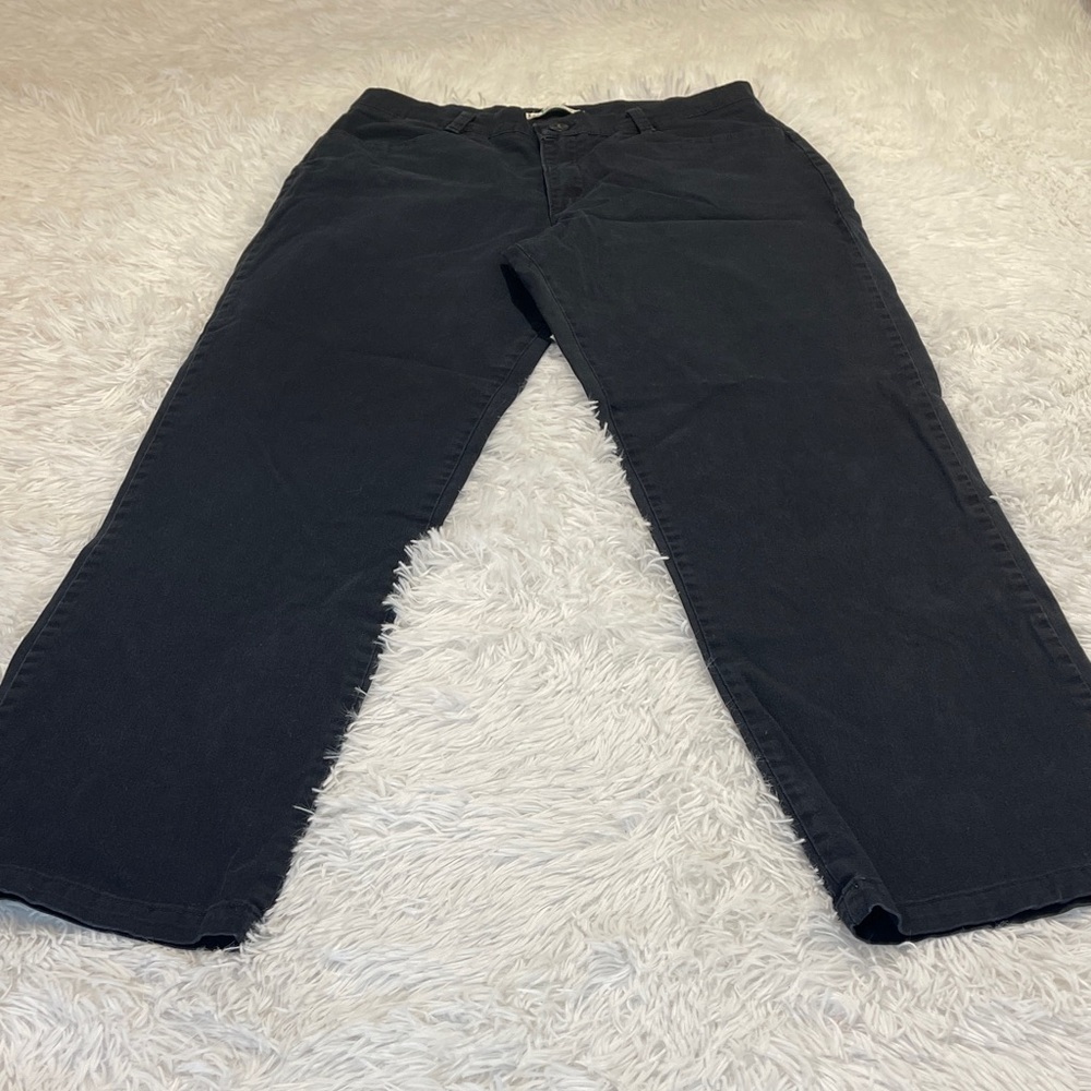 Lee Relaxed Straight Leg Black Jeans WOMENS SIZE 14 L